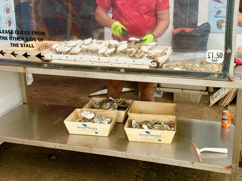 whitstable beach front Oysters