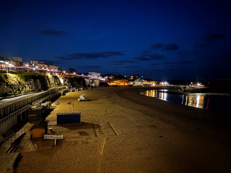 Viking Bay Beach, Broadstairs at night