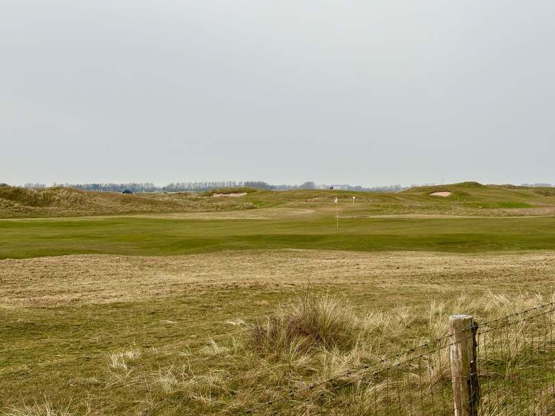 Golf course by Sandwich Bay