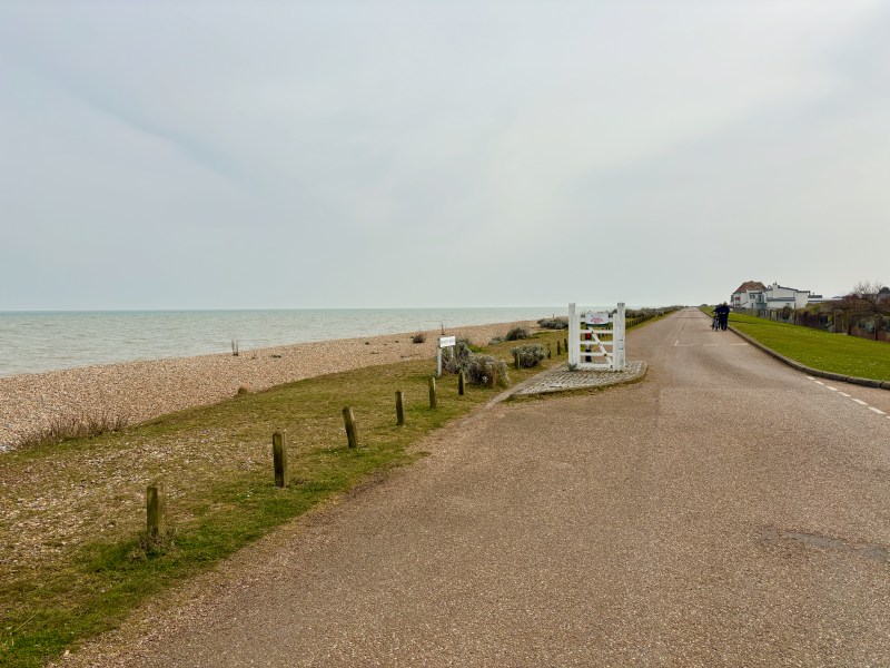 Sandwich Bay shingle and road