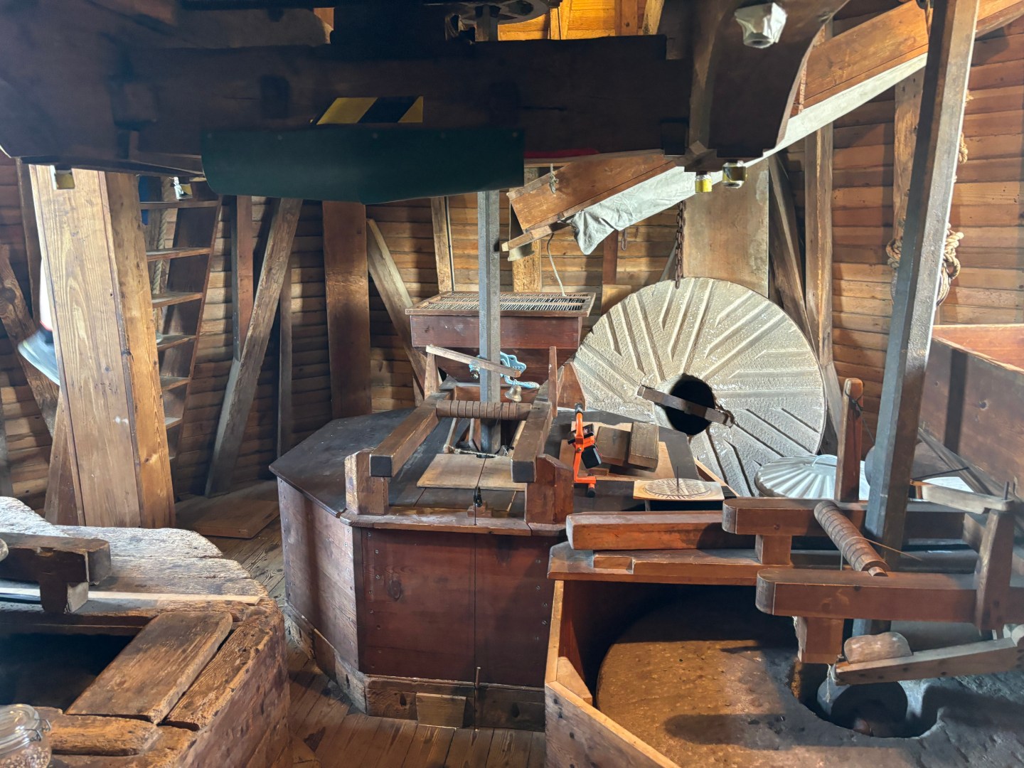 Machinery in a windmill