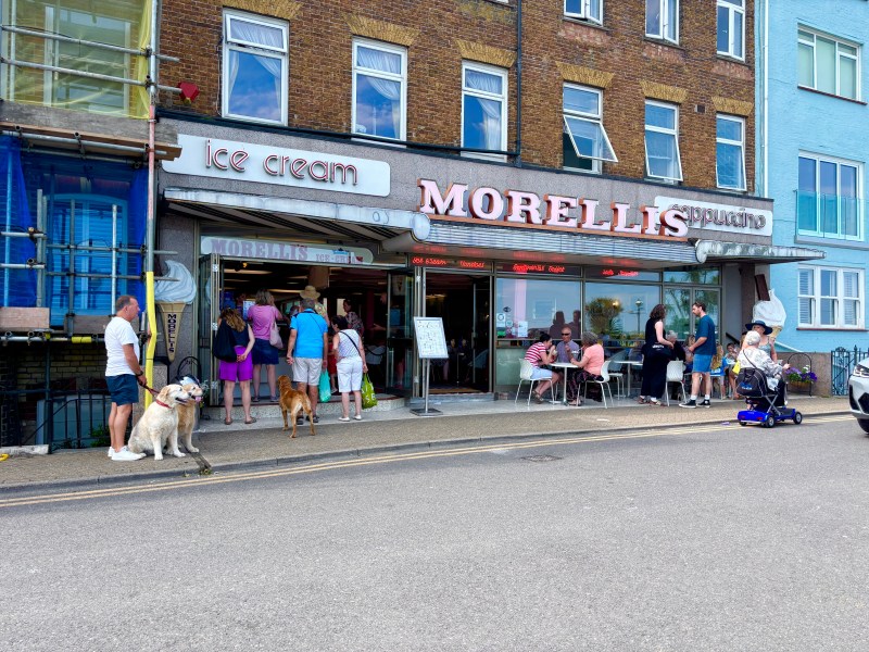 The outside of an Ice Cream shop in Broadstairs