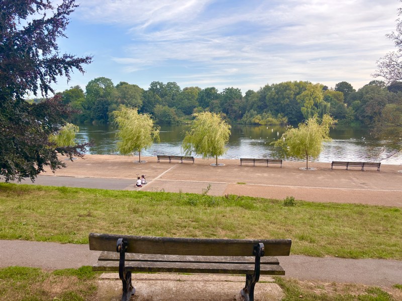 Mote Park path and lake