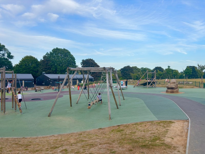 Mote Park Main Play Area featuring rides