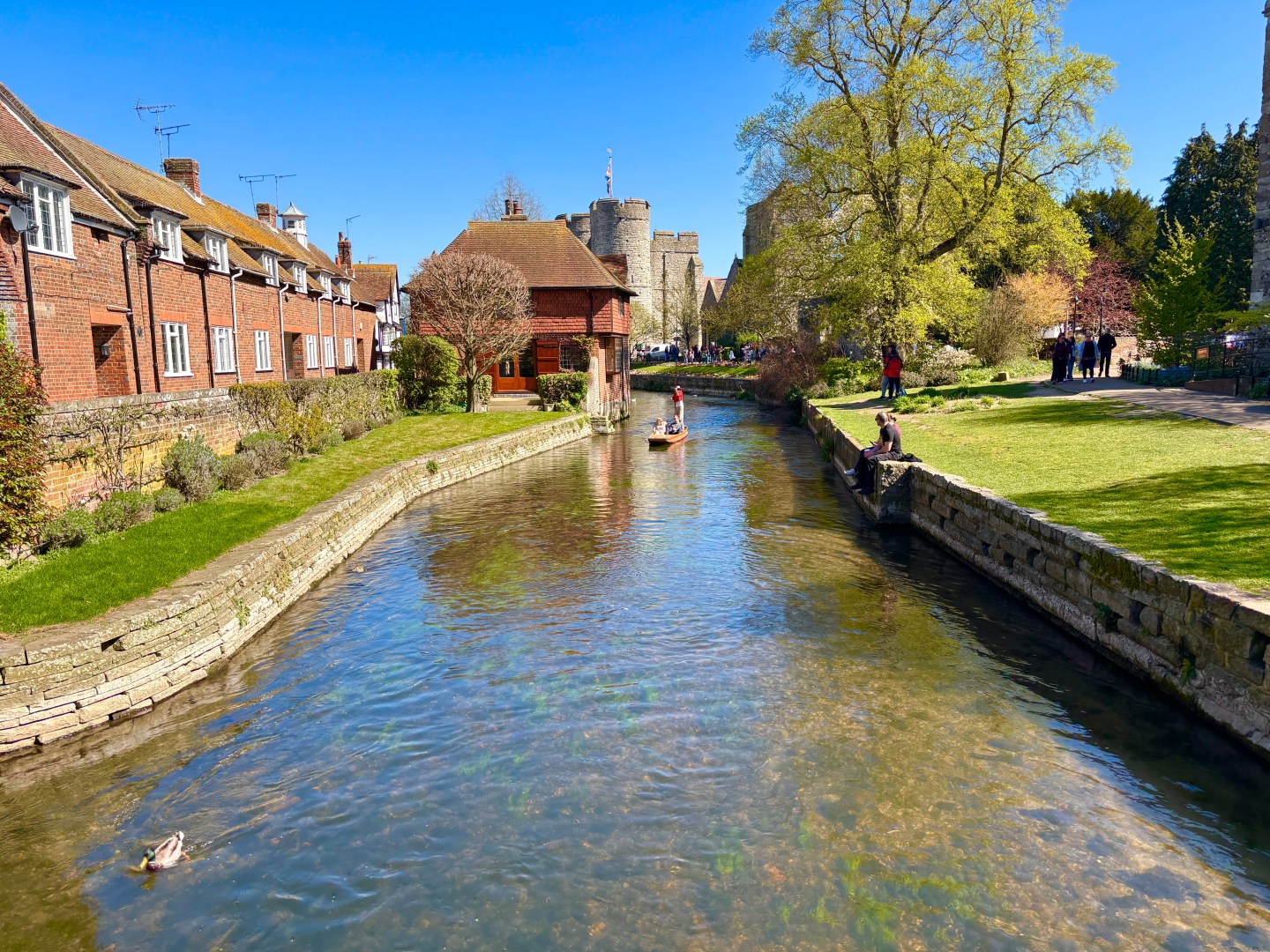 River Stour by Westgate Garden in Canterbury